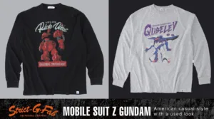 STRICT-G Fabの『機動戦士Ζガンダム』ユーズドスタイル ロングスリーブTシャツが登場。Ζガンダムだけでなく、リック・ディアス（クワトロ・バジーナ機）とキュベレイもラインナップ