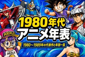 980年代アニメ年表｜1980〜1989年の代表作と年別一覧